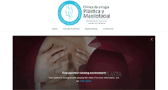 Desktop Screenshot of clinicaplasticaymaxilofacial.com